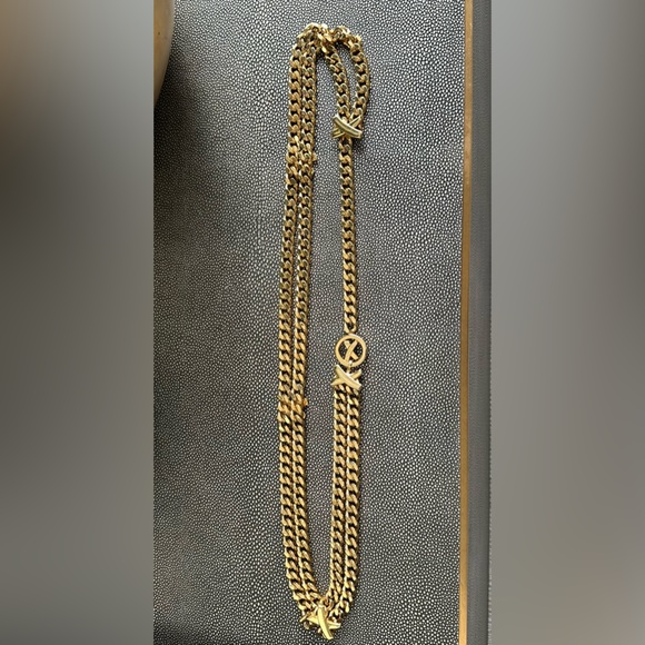 Paloma Picasso Gold Chain Belt Signature X’s Size Large